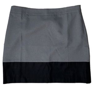 Ann Taylor LOFT Gray Black Panel Pencil Skirt